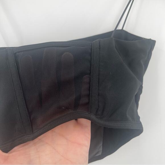 PRICELESS Bustier Size Small Can’t Resist Black NWT Boning Sexy Sheer Mesh Crop - Picture 12 of 14